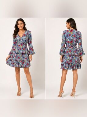 🌿 Y.A.S "Salma" Floral Midi Dress • Dreamy Bell Sleeves 🌻